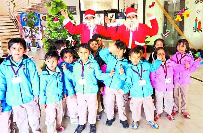 Merry christmas: pre christmas activities udaipur Merry christmas:छाने लगी क्रिसमस की खुशियां, विभिन्न स्कूलों में हुए आयोजन