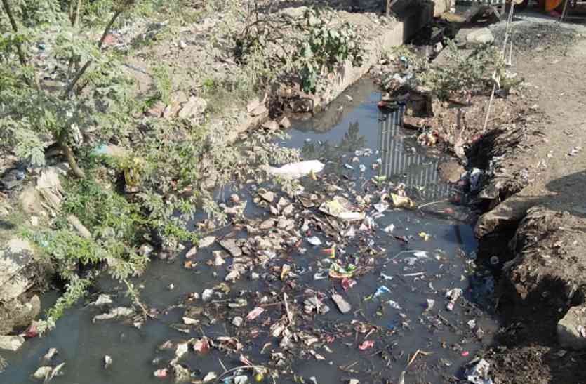 टोंक. खुले नाले में जमा गंदगी video: अधिकारियों का दावा टॉप रैंक में आने की कवायद