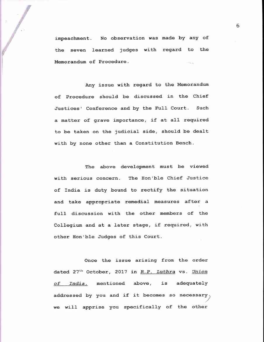 Supreme Court letter