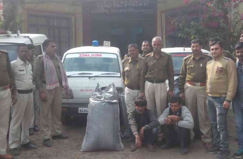 patrika एंबूलेंस में मरीज की जगह ऐसा क्या देख लिया पुलिस ने रह गई दंग
