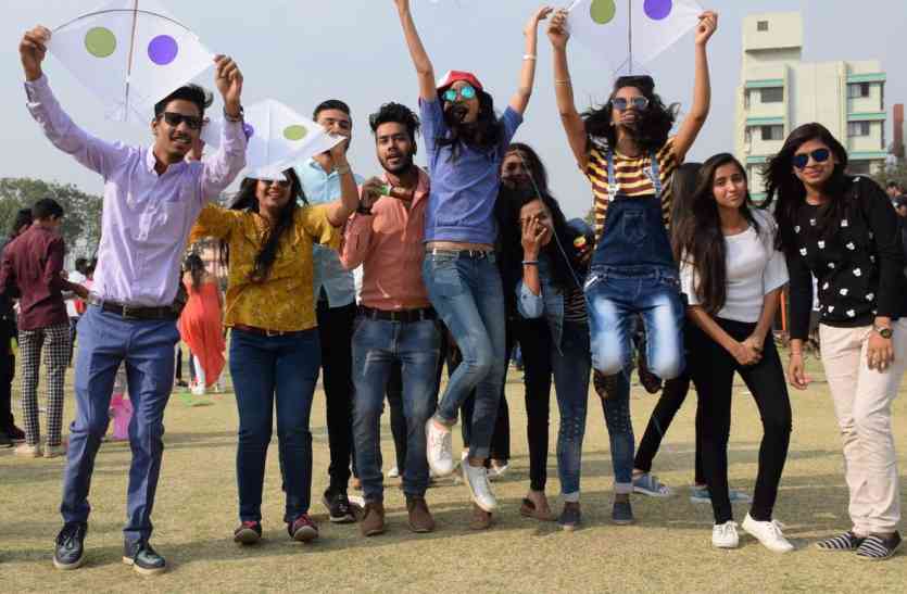 patrika photo महाविद्यालयों और विद्यालयों में मनाया काइट-डे