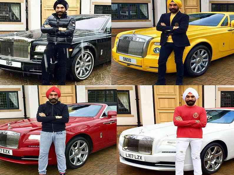 Rueben Singh with his cars Rueben Singh with his cars