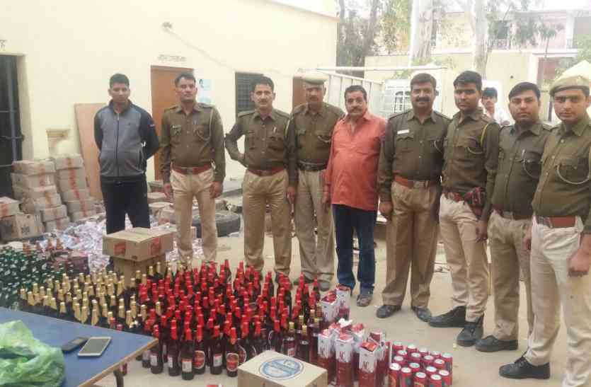 police हिंगोटा से चोरी हुई शराब प्रतापगढ़ थाने में जब्त