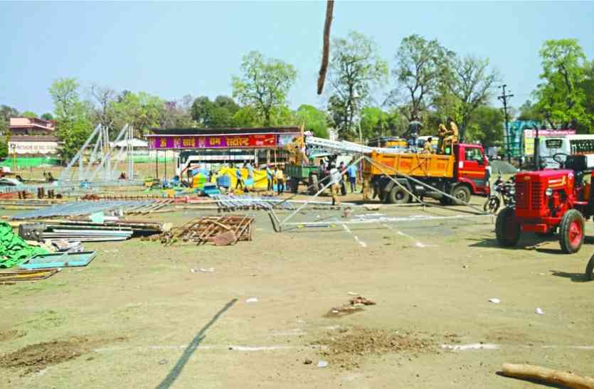Fair on the ground seemed to be without permission मेला की नहीं ली थी अनुमति, कैंट प्रशासन ने साफ करा दिया मैदान