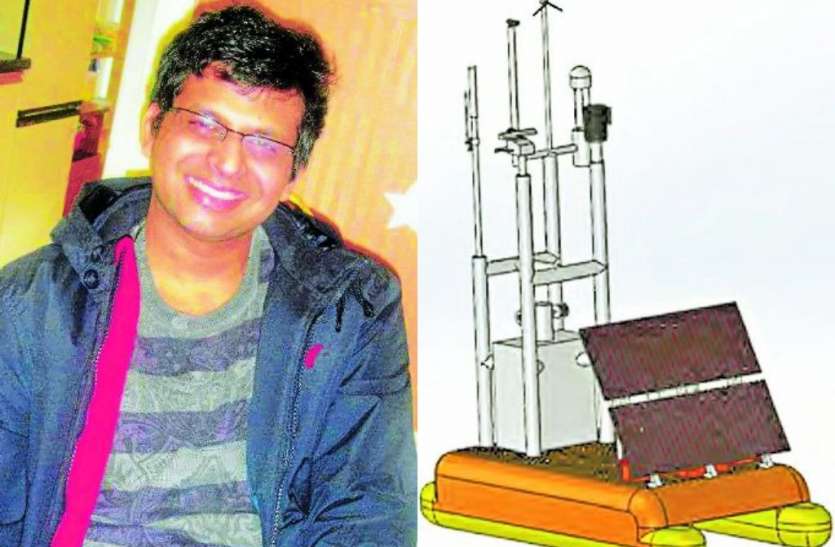robot will save Ganga from being dirty, Mangal Kothari model udaipur गंगा को मैली होने से बचाएगा बतख जैसा रोबोट, फलासिया के मंगल कोठारी ने साथियों के साथ तैयार किया मॉडल