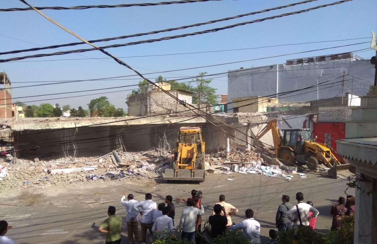 During the demarcation in Meerut
