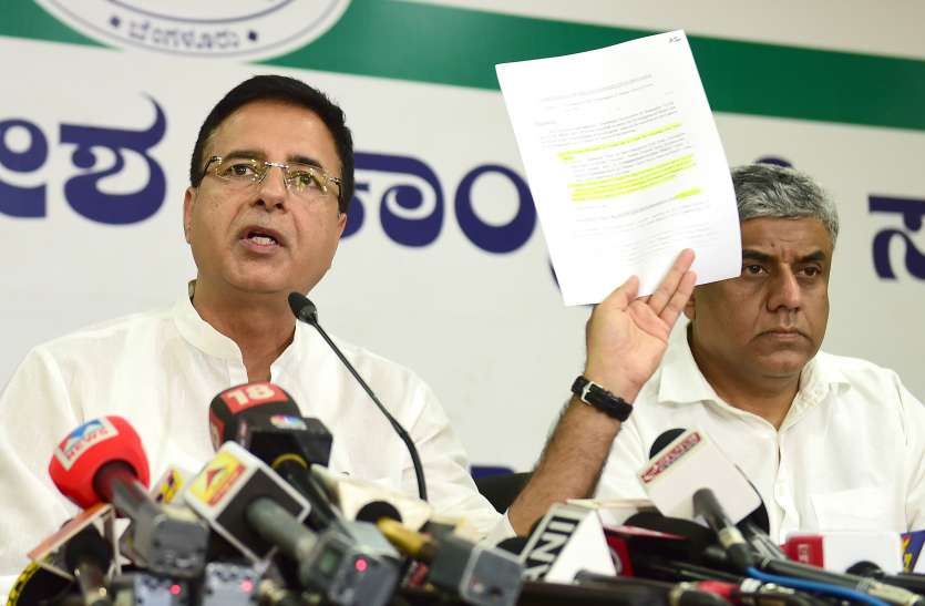 surjewala रेड्डी बधुओं को टिकट से भ्रष्टाचार को बढ़ावा दे रही भाजपा