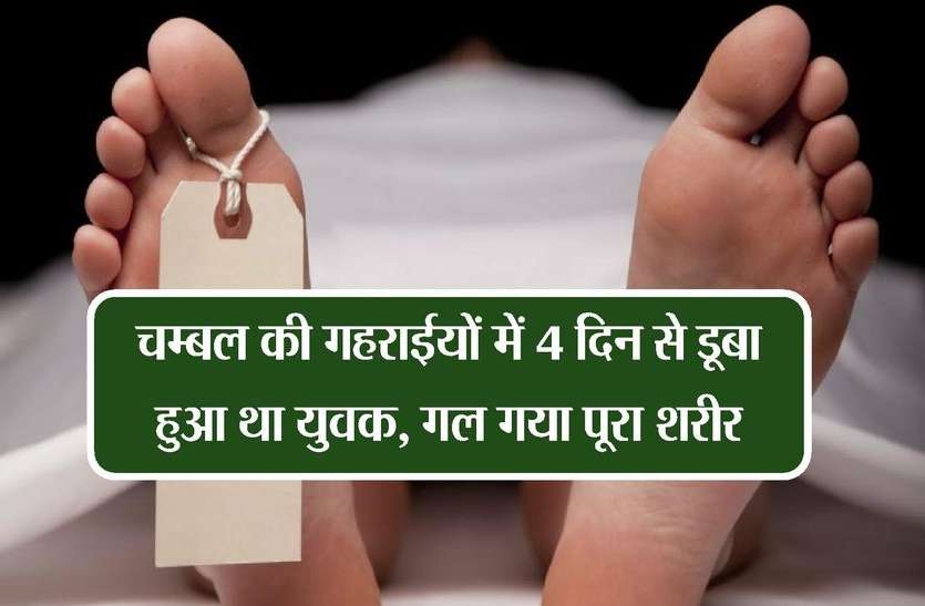 Death Body चम्बल की गहराई में पत्थरों के नीचे दबी मिली युवक की लाश, 4 दिन में गल गया पूरा शरीर