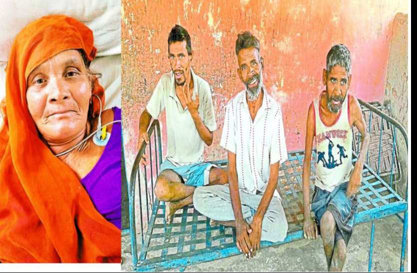 MOTHER WITH SONS इस मां की लाचारी आपकी आंखों में ला देगी आंसू, खुद है हृदय रोग से पीडि़त और 3 विमंदित बेटों की जिम्मेदारी