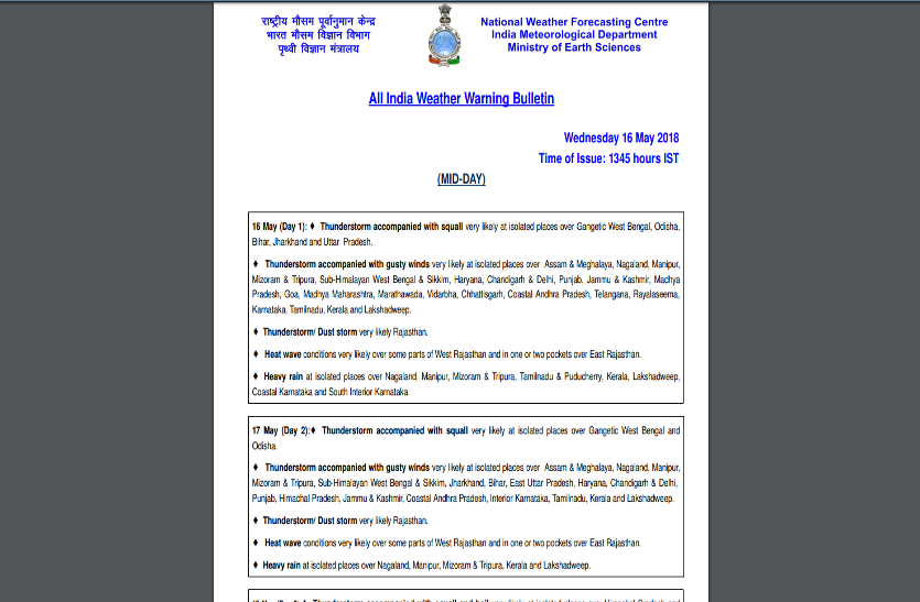 Mausam Alert
