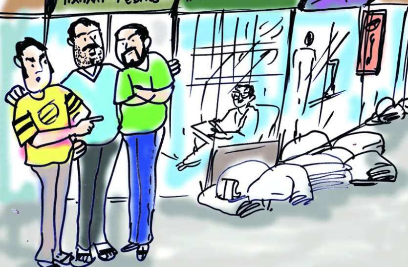 Textile merchants again caught parcel thieves, police handed over कपड़ा व्यापारियों ने फिर पकड़ा पार्सल चोर, पुलिस के हवाले किया