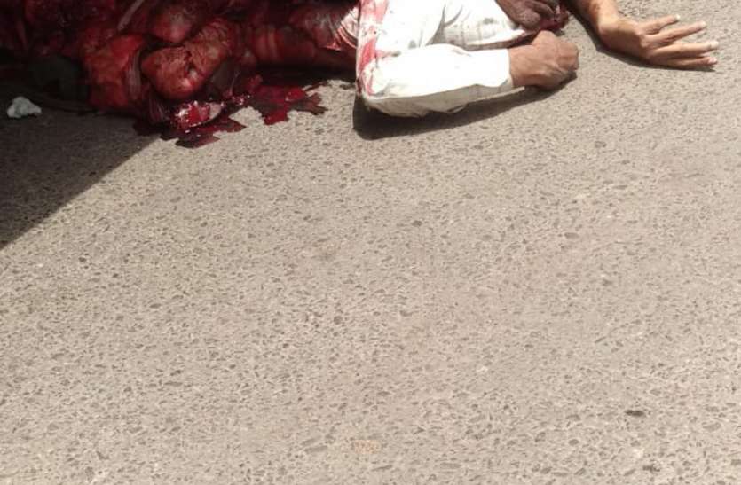 road accident तेज रफ्तार डंपर ने स्कूटी चालक को रौंदा