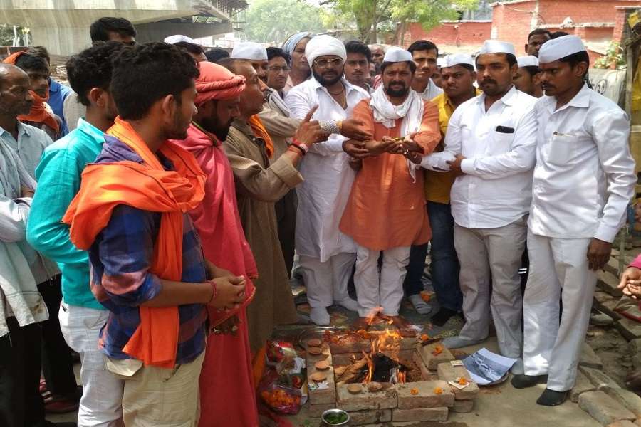 कांग्रेस सेवादल का हवन पूजन