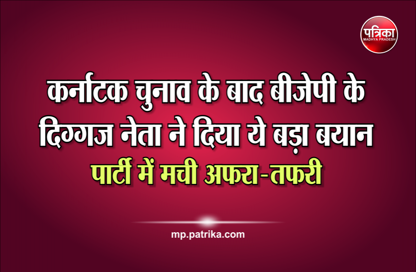 bjp कर्नाटक चुनाव के बाद बीजेपी के दिग्गज नेता ने दिया ये बड़ा बयान, पार्टी में मची अफरा-तफरी
