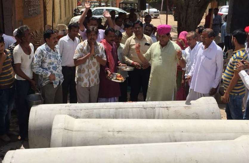 jalore पानी निकासी की समस्या का होगा स्थाई समाधान