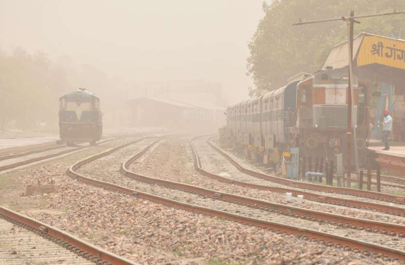 weather पश्चिमी हवा से छाए धूल के गुबार