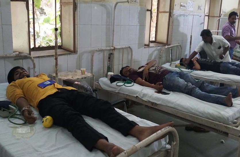 Blood donation रावणा राजपूत सेवा संस्थान की ओर से शिविर में 60 यूनिट हुआ रक्तदान