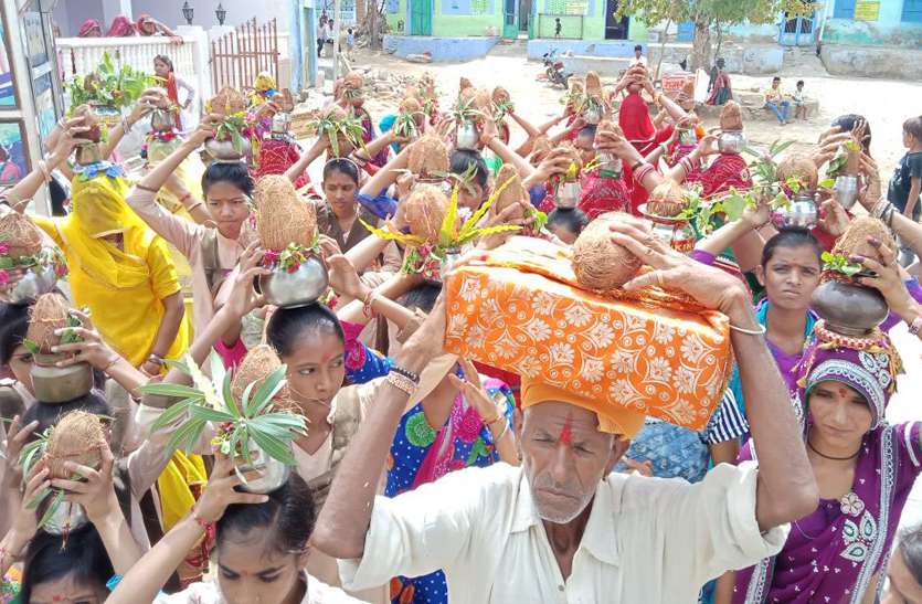 Merta News गोविन्दी मारवाड़ में कलश यात्रा के साथ भागवत कथा शुरू