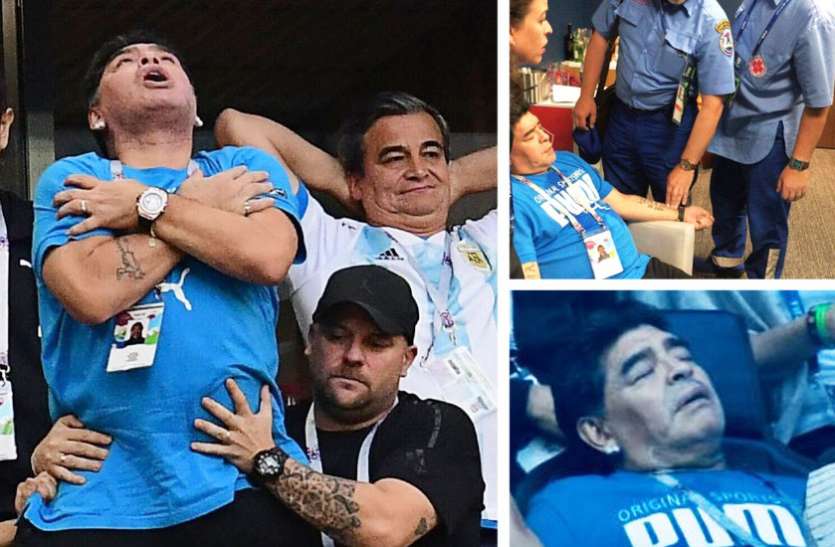 fifa wc 2018 FIFA WC 2018: जीत की खुशी बर्दाश्त नहीं कर पाए माराडोना, मैदान पर सिचुएशन हुई आउट ऑफ कण्ट्रोल