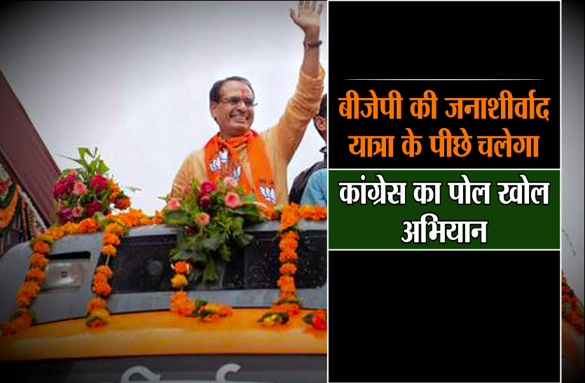 bjp-congress बीजेपी की जनाशीर्वाद यात्रा के पीछे चलेगा कांग्रेस का पोल खोल अभियान, यह होगी रणनीति