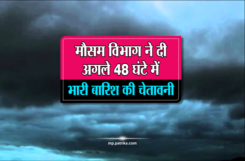 heavy rain मौसम विभाग ने दी अगले 48 घंटे में भारी बारिश की चेतावनी, सुबह से काले बादलों का डेरा