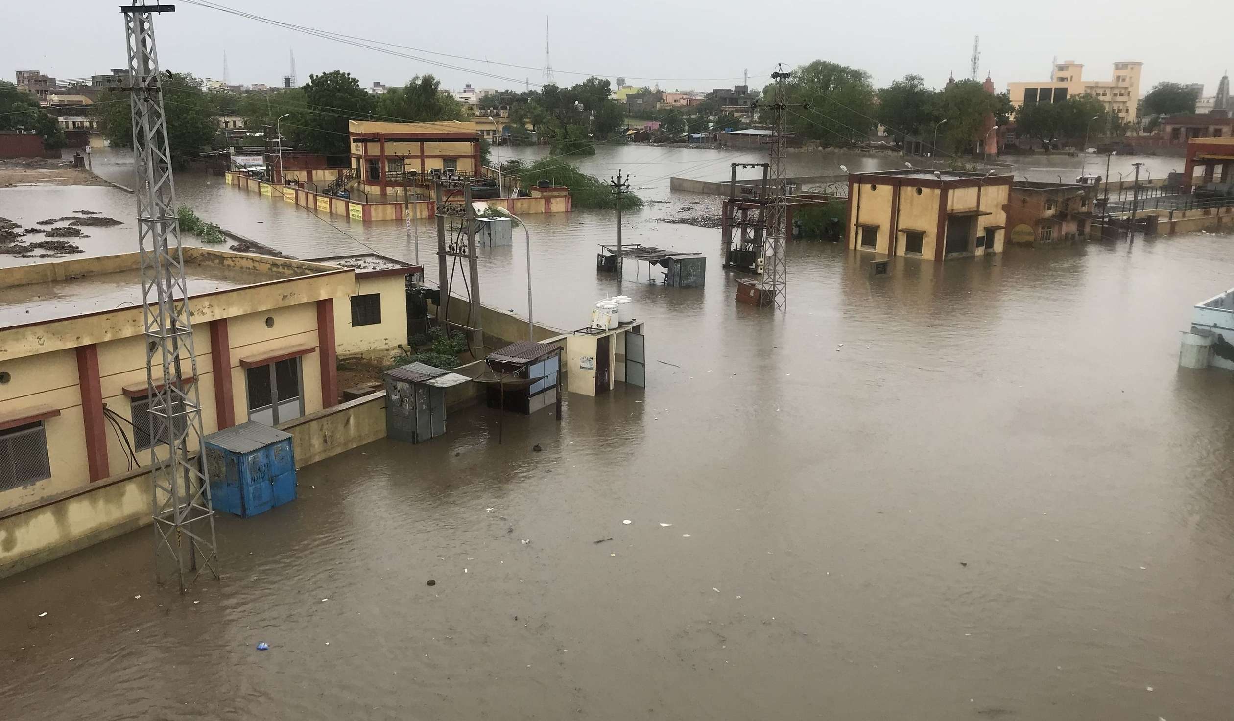 heavy rain churu