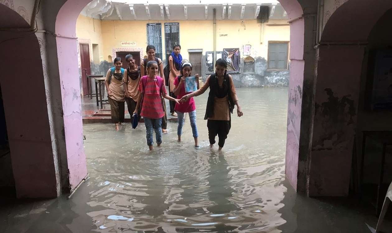 heavy rain churu