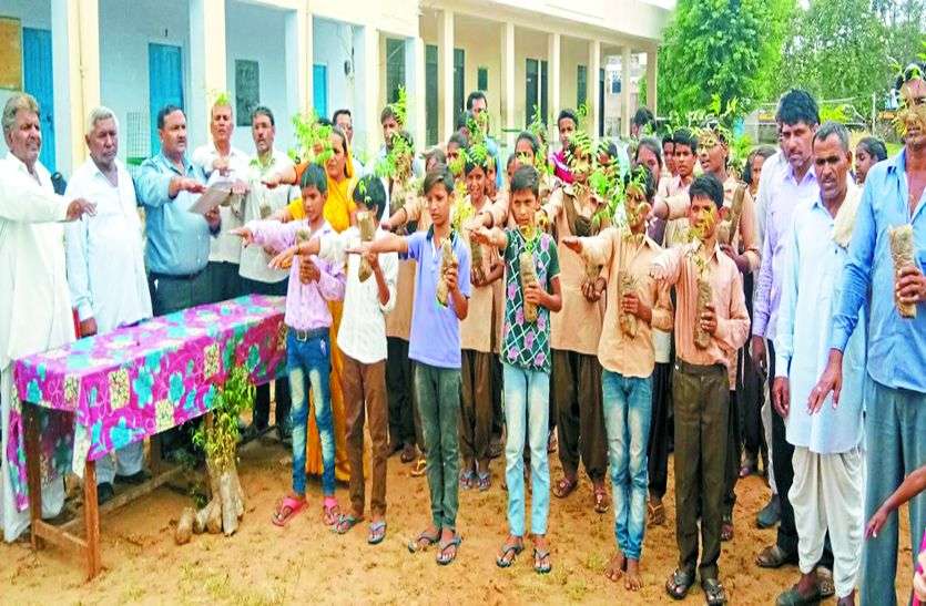 sikar पौधारोपण से दिया हरियाली का संदेश