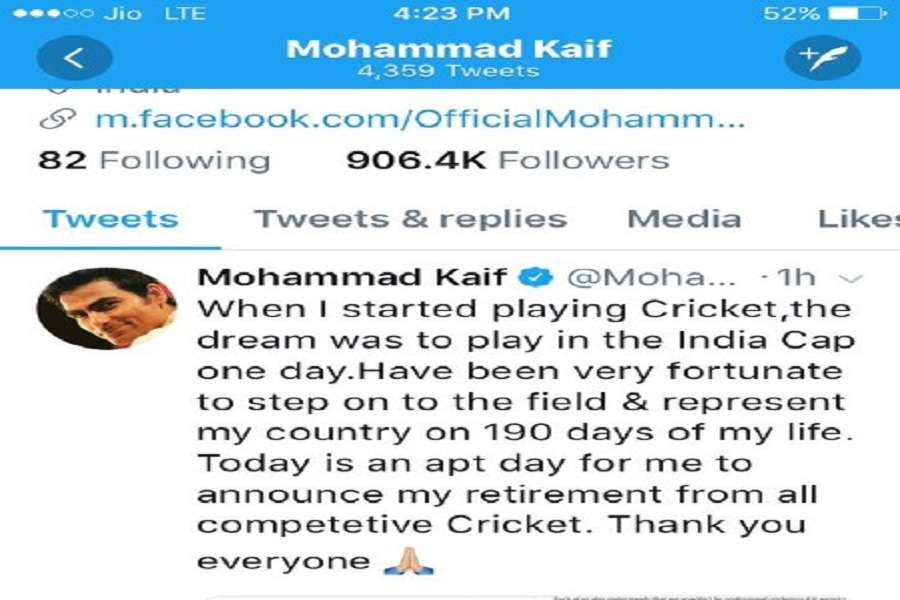 Mohammad Kaif tweet