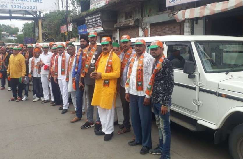 jan aashirwad yatra शिवराज की जन आर्शीवाद यात्रा में इंदौरी नेताओं का शक्ति प्रदर्शन