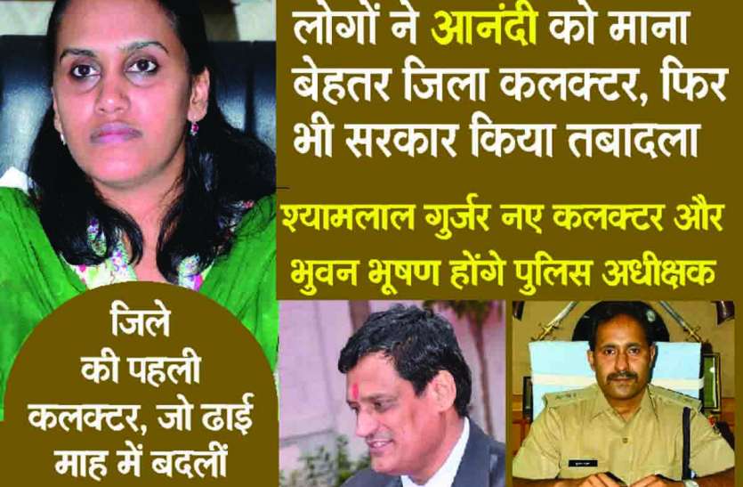 Rajsamand,Rajsamand news,Rajsamand Hindi news,Rajsamand local news,rajsamand news in hindi,rajsamand latest hindi news,rajsamand latest hindi news rajsamand,Latest News rajsamand,Latest hindi news rajsamand, लोगों ने IAS आनन्दी को माना बेहतर कलक्टर, फिर भी सरकार ने कर दिया राजसमंद से तबादला