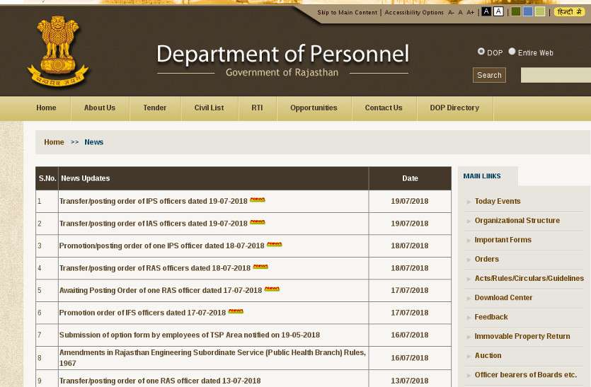 ias transfer राजस्थान में चुनाव से पहले बड़ा फेरबदल, 75 IPS आैर 30 IAS अफसरों के तबादले