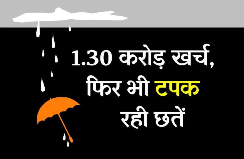 kota news 1.30 करोड़ खर्च, फिर भी टपक रही छतें
