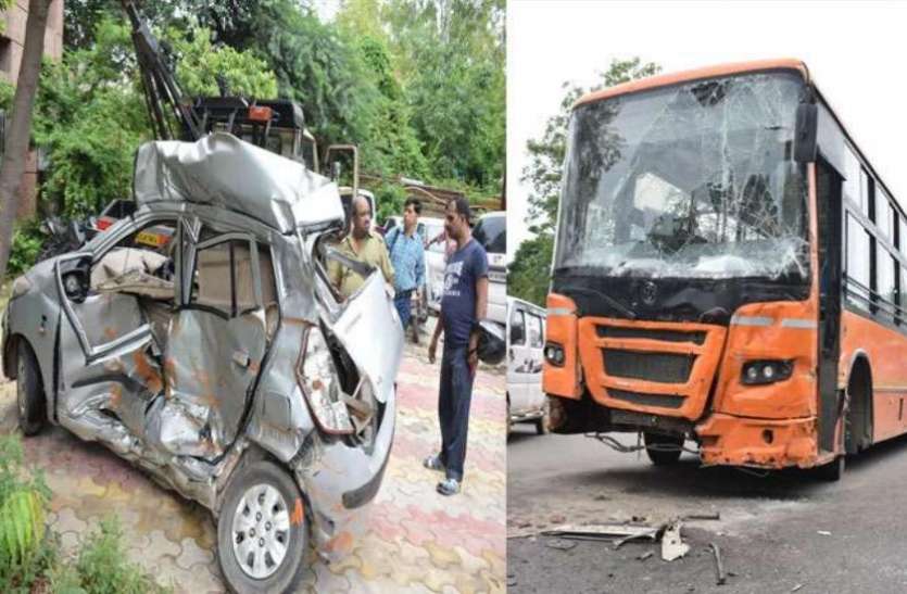 दिल्ली में भीषण सड़क हादसा दिल्ली: नंदनगरी में भीषण सड़क हादसा, कार में सवार दादी-पोते की दर्दनाक मौत