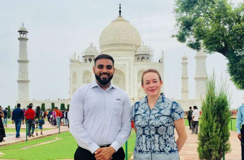 taj mahal ताज की खूबसूरती पर फिदा हुईं यूएन जनरल एसेंबली की अध्यक्ष मारिया