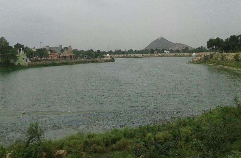 water polluted in pond सालभर से तालाब में दूषित पानी, आसपास के कुओंं में भी हो रहा बदबूदार