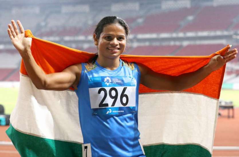 Asian games 2018 : dutee chand claims silver in 200m race event Asian games 2018: दूती चंद ने देश को दिलाया एक और पदक, टेबल टेनिस में मिला दूसरा कांस्य