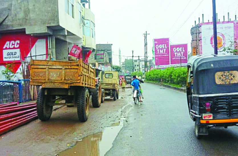 80 feet road अतिक्रमण की चपेट में 80 फीट रोड