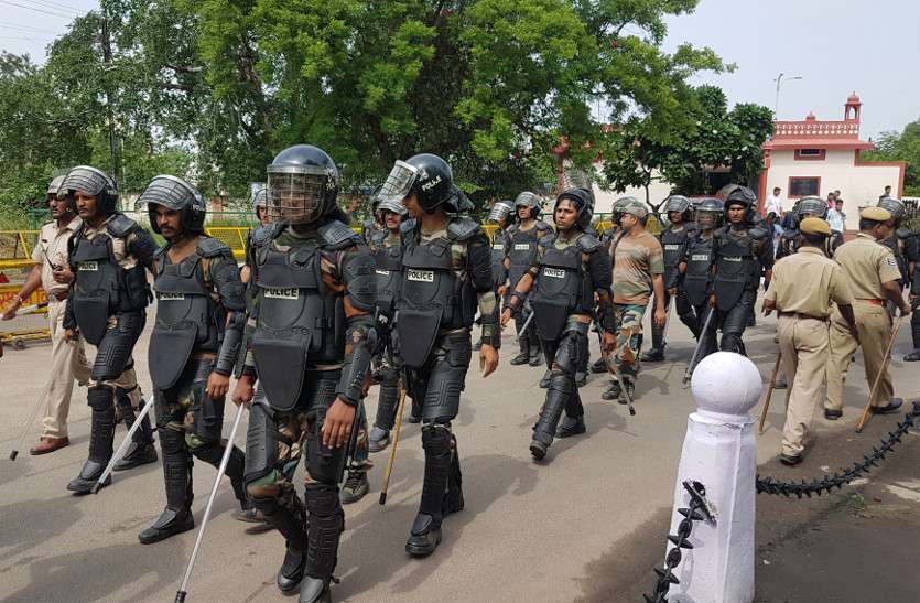 shahdol भारत बंद को लेकर पुलिस चौकन्ना, किए गए हाइटेक इंतजाम