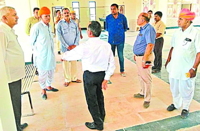 नागाणाधाम में तैयारियों का जायजा लिया नागाणाधाम में तैयारियों का जायजा लिया