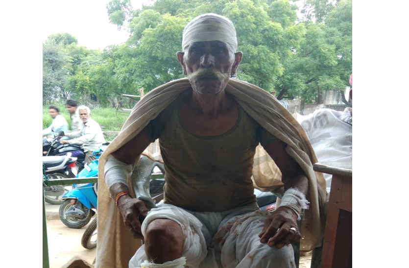 Rings taken away thief in bhilwara लाठी बरसा नथ छीन ले गए चोर, वृद्ध घायल, 18 माह में 6 वारदात