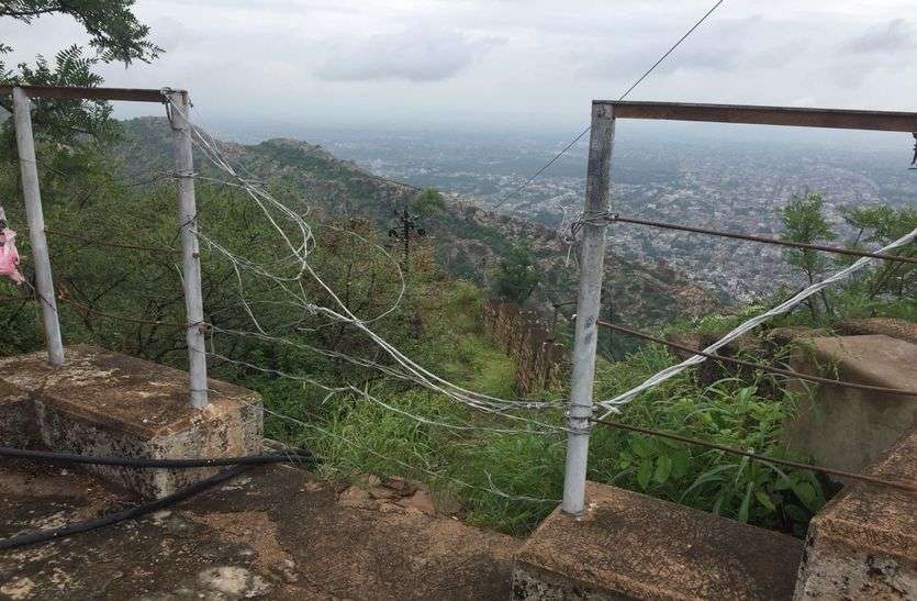 Open Wires Inviting Death At Bala Kila Alwar बाला किला पर कदम-कदम पर मंडरा रही है मौत, कहीं पड़ न जाए भारी