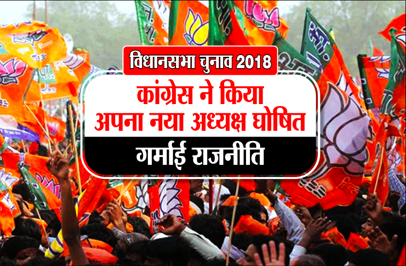 congress विधानसभा चुनाव 2018 : कांग्रेस ने किया अपना नया अध्यक्ष घोषित, गर्माई राजनीति