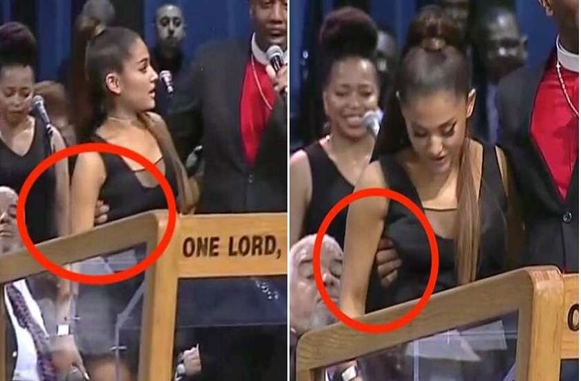 aretha franklin bishop sorry after groping ariana grande