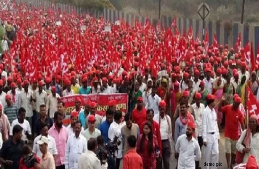 mazdoor kisan दिल्ली: मोदी सरकार से नाराज किसानों और मजदूरों का हल्ला बोल, रामलीला मैदान से संसद तक मार्च