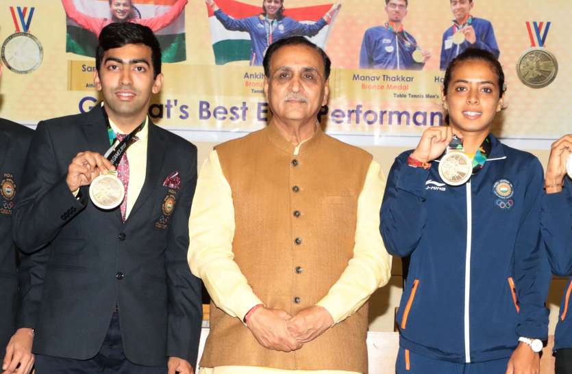 Sarita Gaekwad, brand ambassador of Gujarat एशियाई खेलों में स्वर्ण पदक विजेता सरिता गायकवाड कुपोषण मुक्त गुजरात की ब्रांड एम्सेबेडर