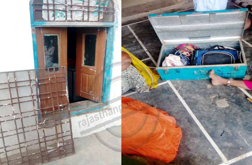 Theft incident in bhilwara दूसरे दरवाजों को रस्सी बांध, मकान की खिड़की तोड़ चुराई 35 हजार की नकदी
