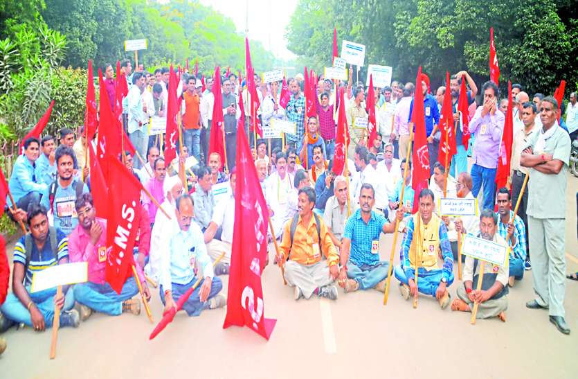 patrika SAIL BSP : वेतन समझौता और पेंशन की मांग को लेकर यूनियन उतरी सड़क पर