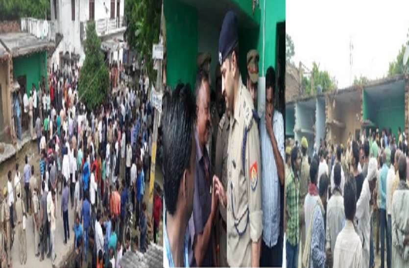 allahabad murder एक ही परिवार के चार लोगों का गला काटकर नृशंस हत्या,एक माह की बच्ची जिन्दा बची