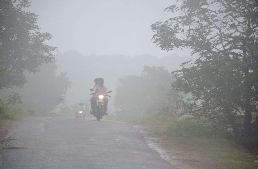 chittorgarh भादवे में मेहरबान हुए मेघ, बरस रहा पानी